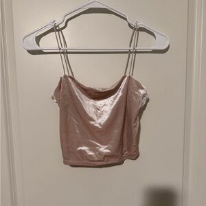 baby pink cropped tank